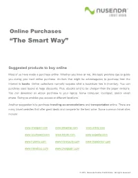 Online Purchases “The Smart Way”