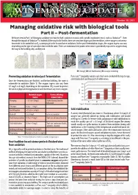 Oxidation in Must with Specific Inactivated Yeast, Such As Glutastar™