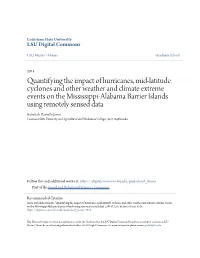 Quantifying the Impact of Hurricanes, Mid-Latitude Cyclones and Other