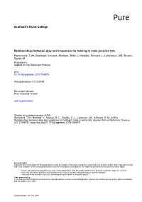 Relationships Between Play and Responses to Tickling in Male Juvenile Rats