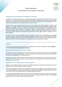 Rule 50 Guidelines Developed by the IOC Athletes' Commission