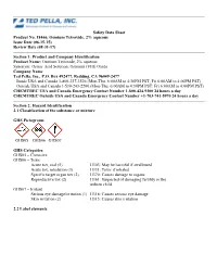 Safety Data Sheet Product No. 18466, Osmium Tetroxide, 2% Aqueous Issue Date (06-15-15) Review Date (08-31-17)