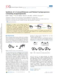 Synthesis of (+)-Lineariifolianone and Related Cyclopropenone- Containing Sesquiterpenoids Keith P