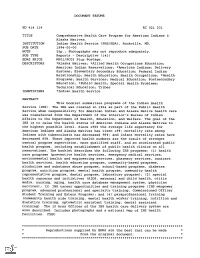 Comprehensive Health Care Program for American Indians & Alaska Natives