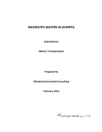 Navigated Waters in Alberta
