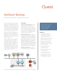 Netvault Backup
