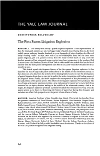 The First Patent Litigation Explosion