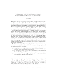 Transparency of Mind: the Contributions of Descartes, Leibniz, and Berkeley to the Genesis of the Modern Subject