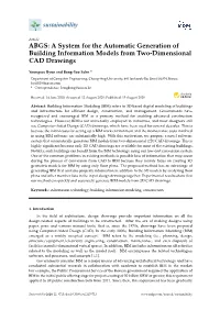 A System for the Automatic Generation of Building Information Models from Two-Dimensional CAD Drawings