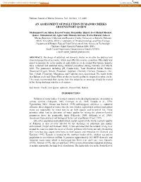 An Assessment of Pollution in Major Creeks Around Port Qasim