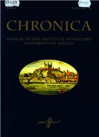Annual of the Institute of History University of Szeged Ch Konica