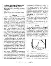Assembling of Prussian Blue Nanoclusters Along Single