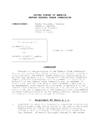 BP AMOCO P.L.C., ) a Corporation, ) ) Docket No
