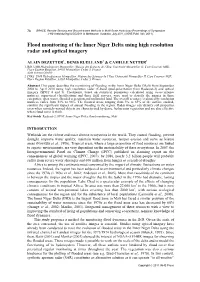 Flood Monitoring of the Inner Niger Delta Using High Resolutions Radar