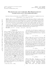 Milgrom's Law and Lambda's Shadow: How Massive Gravity