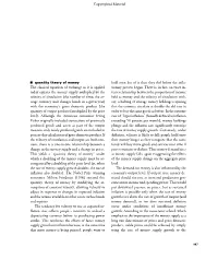 The Classical Equation of Exchange As It Is Applied Today Equates The