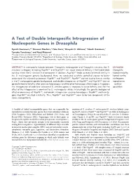 A Test of Double Interspecific Introgression of Nucleoporin Genes