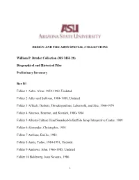 Biographical and Historical Files Preliminary I