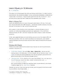 Learn Xquery in 10 Minutes