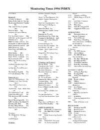 Monitoring Times 2000 INDEX