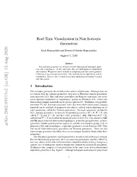 Real-Time Visualization in Non-Isotropic Geometries