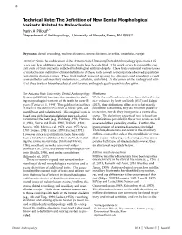 The Definition of New Dental Morphological Variants Related to Malocclusion