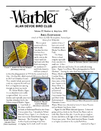 This Is a Great Season to Observe Birds Locally. Canadian Breeders That