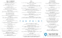 Towson Dinner Menu