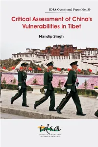 Critical Assessment of China's Vulnerabilities in Tibet | 1