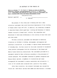 Development and Testing of a Data Collection Instrument For
