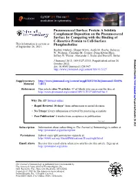 Phosphocholine C-Reactive Protein to Cell-Surface Surface By