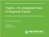 Triplinx - an Integrated View of Regional Transit
