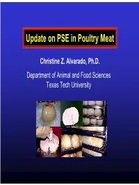 Update on PSE in Poultry Meat