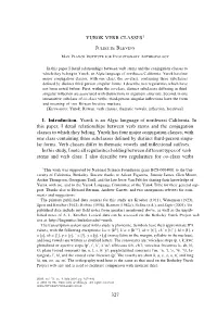 YUROK VERB CLASSES1 Juliette Blevins