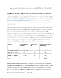1) Estimate of Volume of Technically Recoverable Hydrocarbons in Hydrates