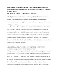 1 Supplementary Material to the Paper “The Temperature and Pressure Dependence of Nickel Partitioning Between Olivine and Sili