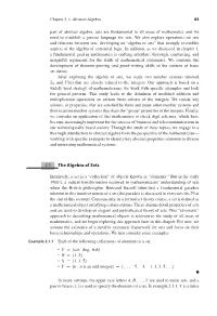 2.1 the Algebra of Sets