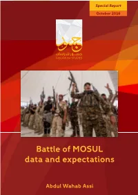 Battle of MOSUL Data and Expectations