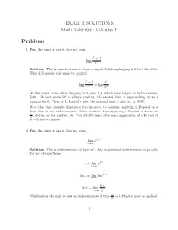 EXAM 3, SOLUTIONS Math 1220-003 - Calculus II