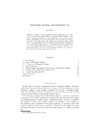 EXPANDER GRAPHS and PROPERTY (T) Contents 1. Introduction 1 2. Basics of Expander Graphs 2 2.1. Existence of Expander Graphs