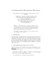 Load Balancing for Heterogeneous Web Servers