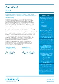 Plastic Fact Sheet
