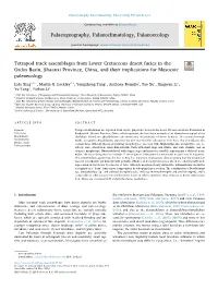 Tetrapod Track Assemblages from Lower Cretaceous Desert Facies In