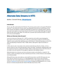 Alternate Data Streams in NTFS