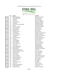 Bird Checklist