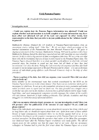 FAQ Panama Papers by Frederik Obermaier and Bastian Obermayer