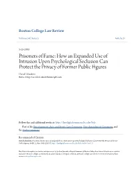 How an Expanded Use of Intrusion Upon Psychological Seclusion Can