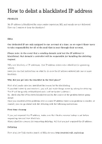 How to Delist a Blacklisted IP Address