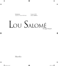 Lou Salomé Un’Introduzione