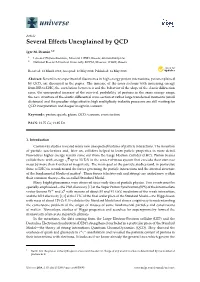 Several Effects Unexplained by QCD